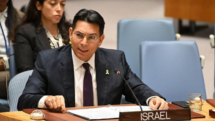 דני דנון מתעמת עם ריאד מנסור במועצת הביטחון של האו"ם
