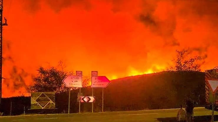 6 צוותי כיבוי, 4 מטוסי כבאות ומסוק משטרתי פעלו להשגת שליטה על האש שריפה בשטחי חוות המרעה