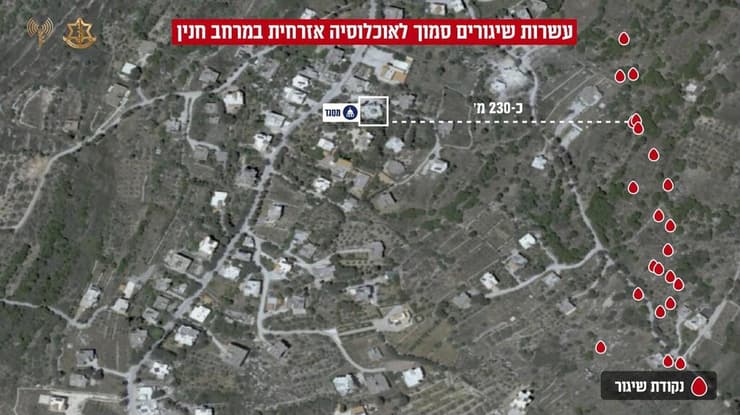 צילום: דובר צה"ל אינפוגרפיקות החושפות את נקודות השיגור מהן תכנן ארגון החיזבאללה לירות