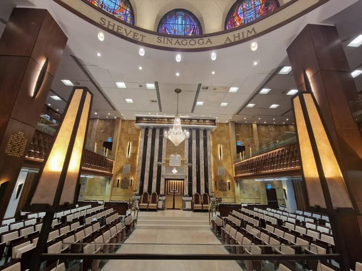 אחד מבתי הכנסת בפנמה (צילום: אילת מאמו שי) בית הכנסת בפנמה