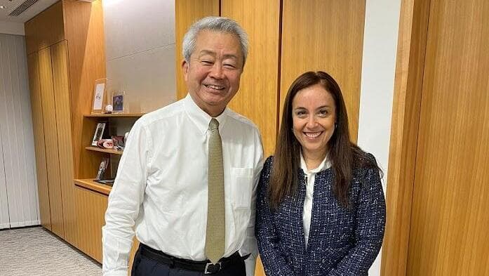 נועה אשר ויו''ר NTT, ז'ון סאוואדה