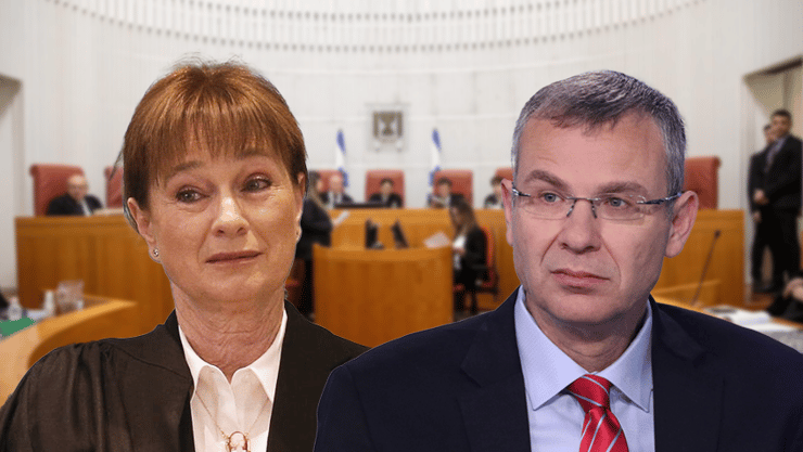 "ההפיכה המשטרית לא נעצרה, אלא שינתה את פניה". לוין וברון (צילום: אבי מועלם, עמית שאבי) יריב לוין, ענת ברון