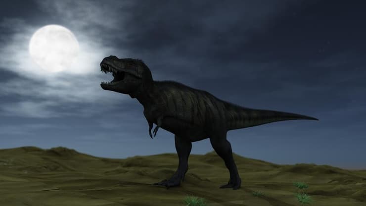 טירנוזאורוס והירח