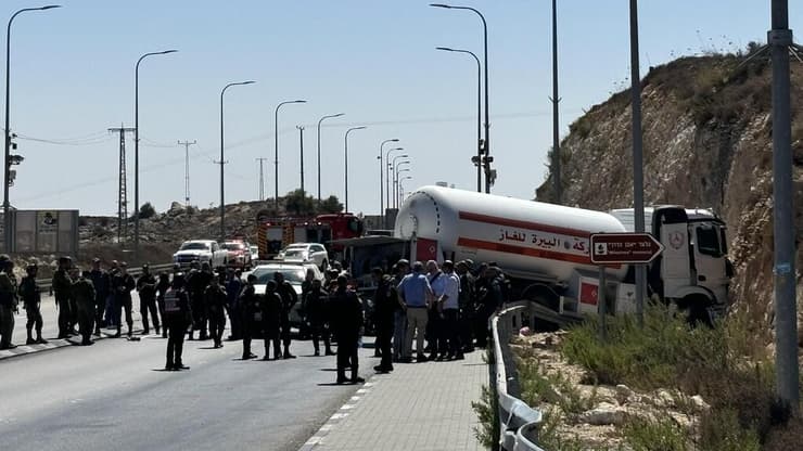 זירת הפיגוע דריסה בצומת גבעת אסף