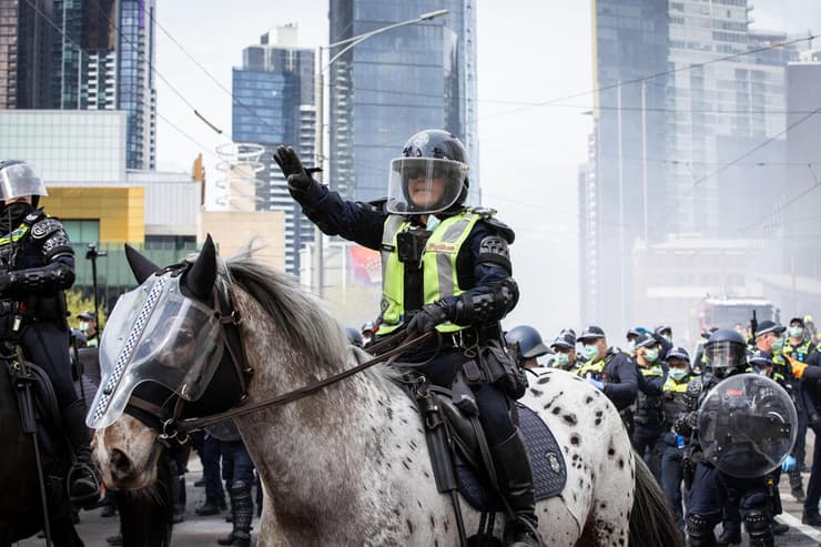 צילום: Darrian Traynor/Getty Image אוסטרליה מלבורן מהומות מפגינים נגד ישראל