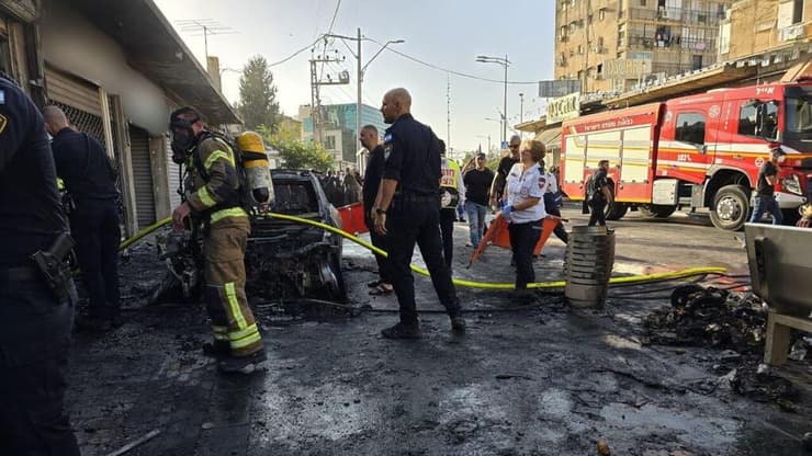 זירת פיצוץ הרכב ברמלה