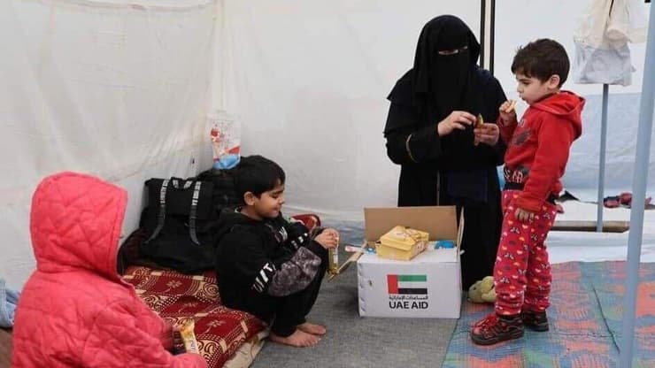 סיוע הומניטארי מגיע מאיחוד האמירויות לרצועת עזה בעקבות קמפיין שקרי