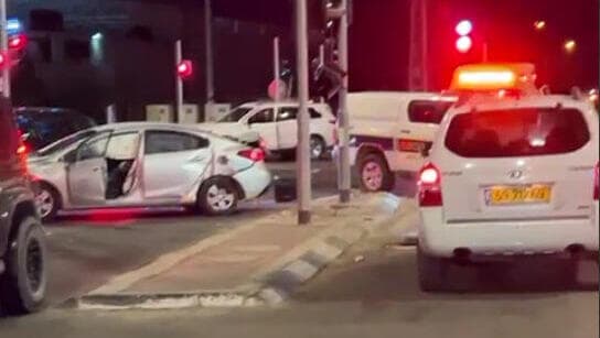 זירת התאונה בטייבה