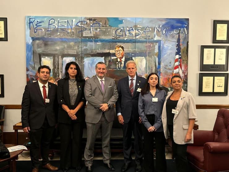 ליאת ובתה דורון במשלחת ההסברה בוושינגטון, ארה"ב