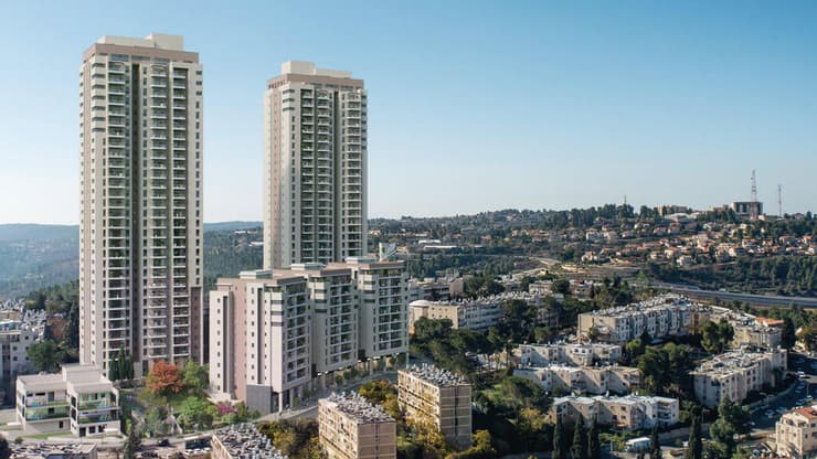 "קרסו בוטניק" פרויקט פינוי־בינוי ברחוב קולומביה בשכונת קריית מנחם בירושלים. להמחשה בלבד