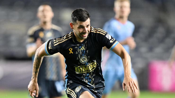 העונה הנהדרת שלו נמשכת. תאי בריבו (Mark Smith/Reuters) שחקן פילדלפיה יוניון תאי בריבו