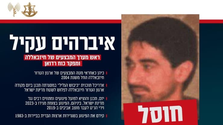 צילום: דובר צה"ל תעודת זהות איברהים עקיל