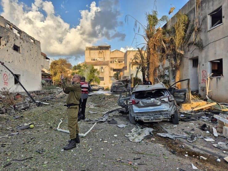 ההרס מהנפילות בקריית ביאליק