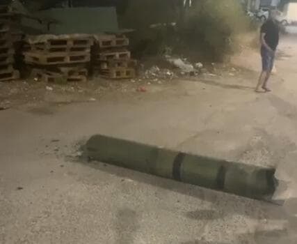 חלק מרקטה ששיגר חיזבאללה