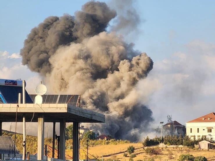 תיעוד לבנוני מהתקיפות במאל-בקאע בקעת הלבנון