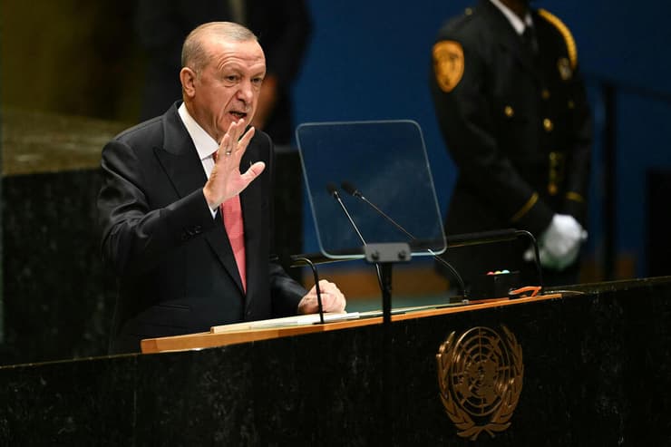 צילום: ANGELA WEISS / AFP נשיא טורקיה רג'פ טאיפ ארדואן