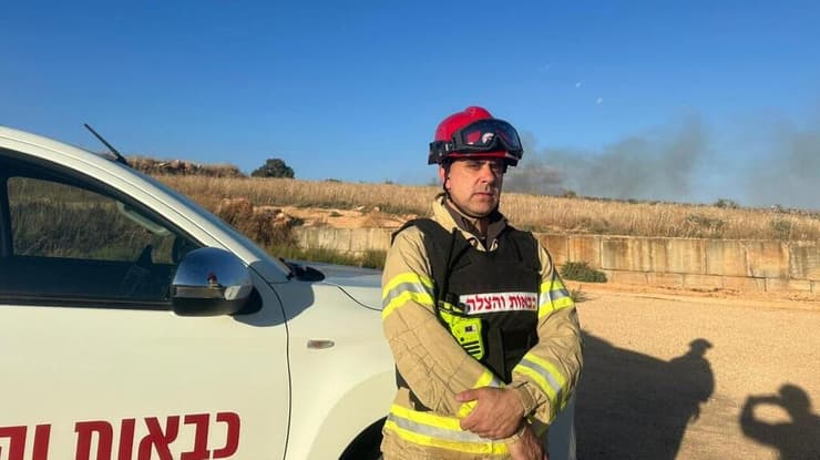 רב רשף גדי אזולאי ראש משמרת תחנת כבאות גליל גולן בעמיעד שבצפון