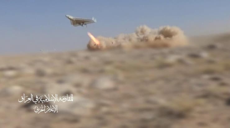 סרטון של שיגור הכטב"מים לאילת על ידי ההתנגדות האסלאמית בעיראק