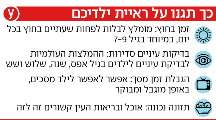 כך תגנו על ראיית ילדיכם כך תגנו על ראיית ילדיכם