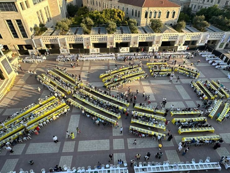 המיצג למען החטופים באירוע של איגוד השחמט (צילום: SE יח"צ) המיצג למען החטופים באירוע של איגוד השחמט
