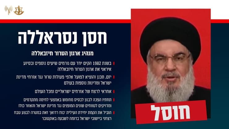 תעודת זהות חסן נסראללה מנהיג חיזבאללה שחוסל ע"י כוחות צה"ל
