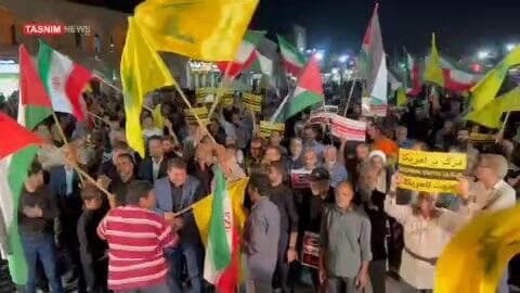 צעדות באיראן לזכרו של נסראללה אבל באיראן על מות נסראללה