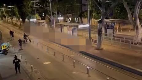זירת אירוע הירי בשדרות ירושלים ביפו