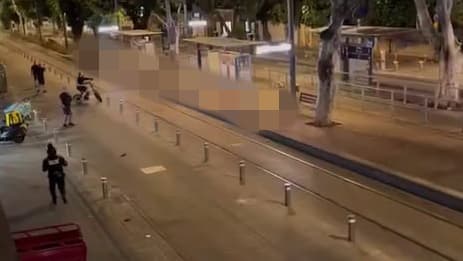 זירת אירוע הירי בשדרות ירושלים ביפו