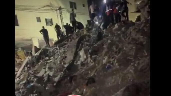הריסות הבית שתקף צה"ל בטול כרם