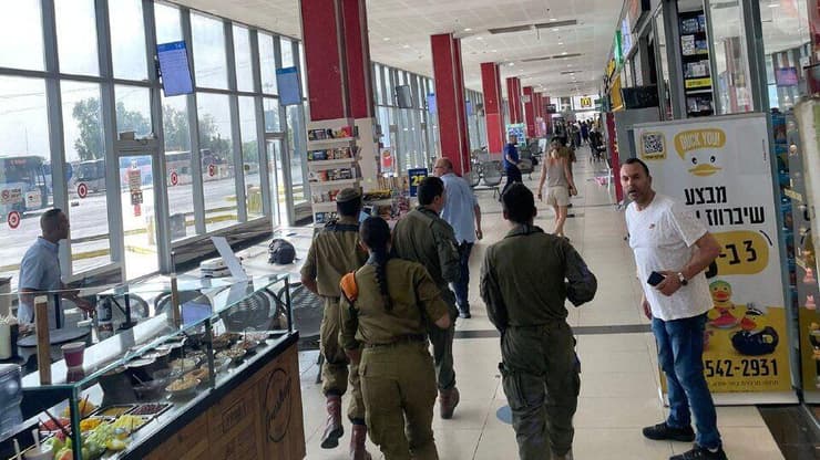 זירת הפיגוע בתחנה המרכזית באר שבע