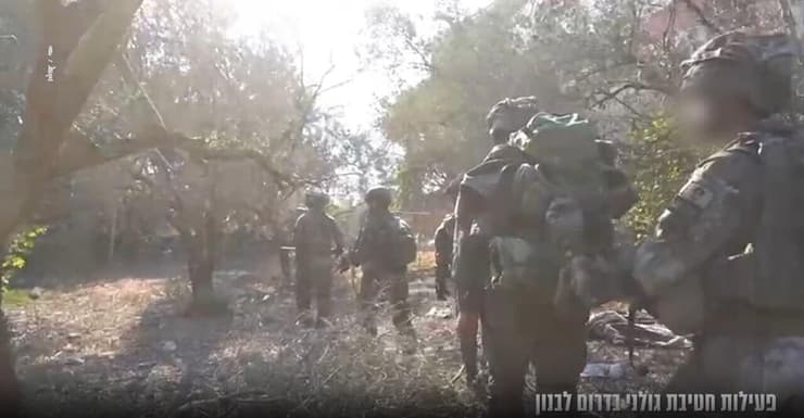 תיעוד מפעילות כוחות חטיבת גולני בלבנון (צילום: דובר צה"ל) תיעוד מפעילות כוחות חטיבת גולני בלבנון