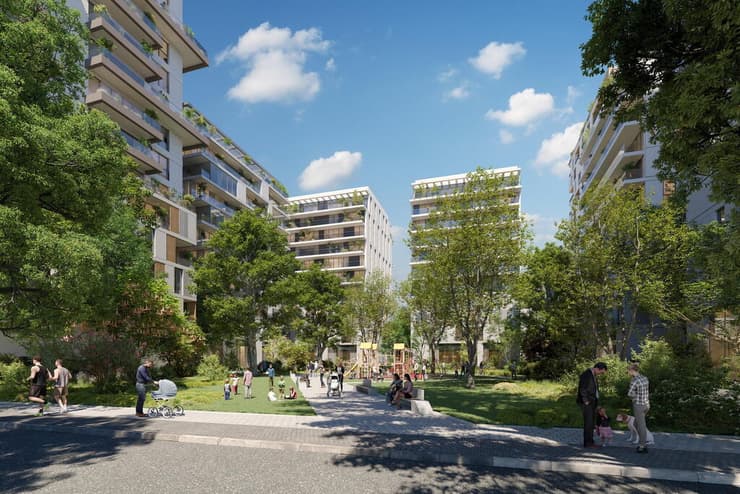 הדמיה של פרויקט פינוי בינוי במתחם בן צבי כצנלסון ביהוד מונוסון