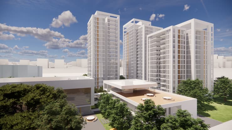 פינוי בינוי - הדמיה של פרויקט מבצע יונתן בכפר סבא