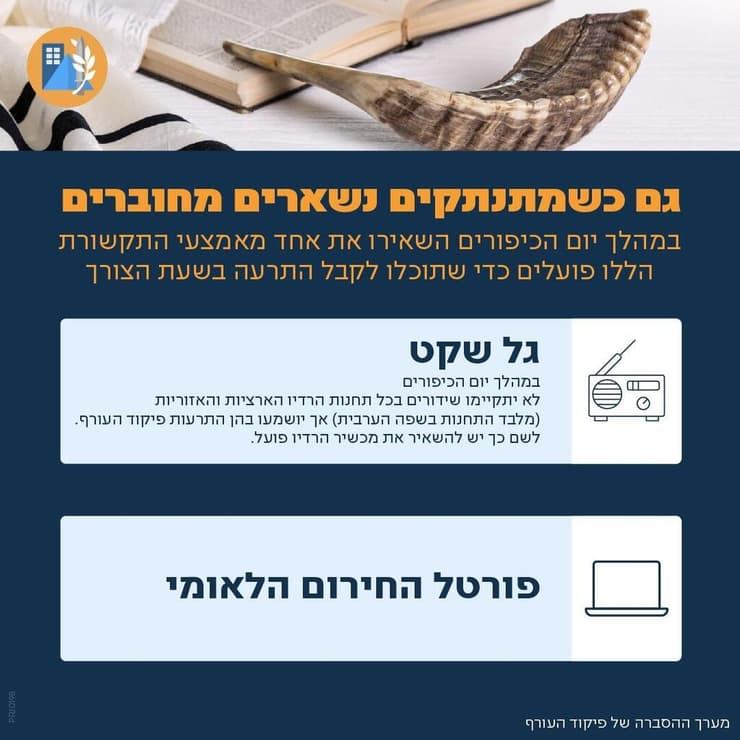 הנחיות פיקוד העורף ליום כיפור - הגל השקט