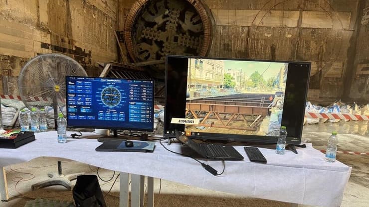 מנהרה של הרק״ל בכיכר רבין