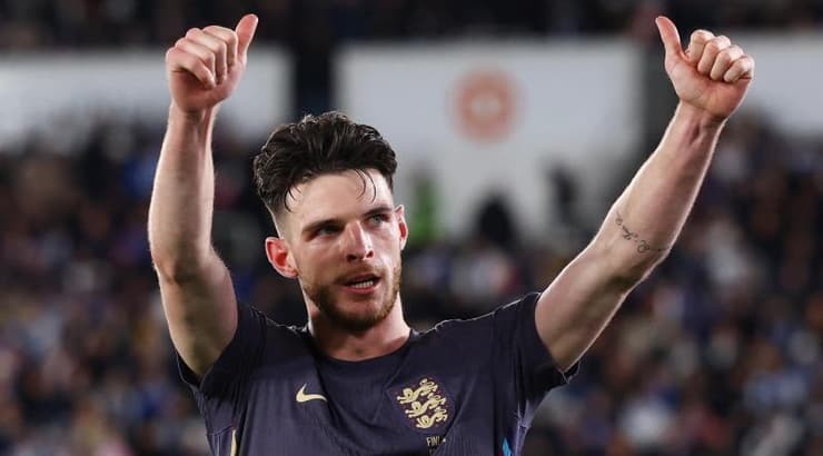 דקלאן רייס חוגג (רויטרס) דקלאן רייס חוגג