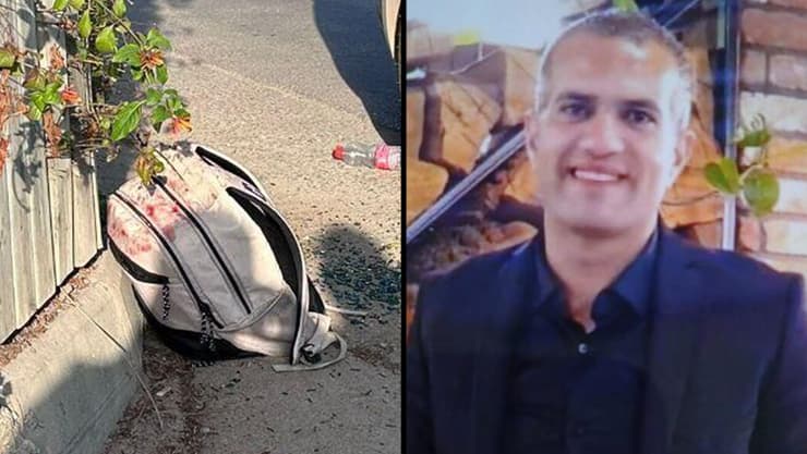 עלאא אבו עטא וילקוט בית הספר המגואל בדם הילקוט של בנו של הנרצח מכפר קרע