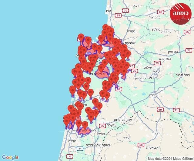 אזעקות בזכרון יעקב ודלית אל-כרמל