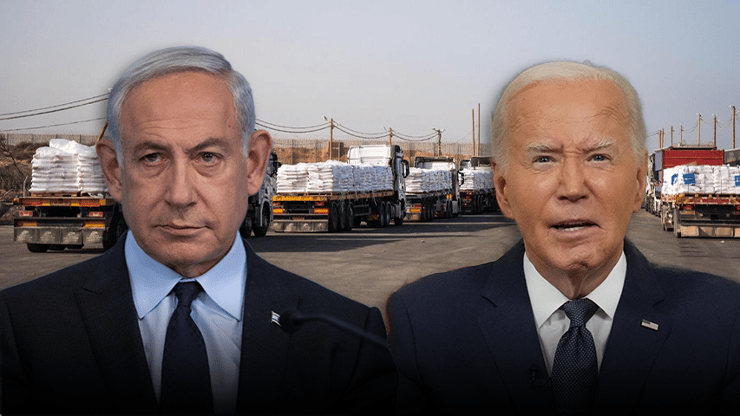  תיעוד מהעברת הסיוע ההומניטרי לצפון הרצועה דרך מעבר 'ארז מערב