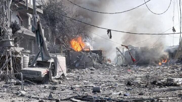 נזקי התקיפה בא-נבטיה