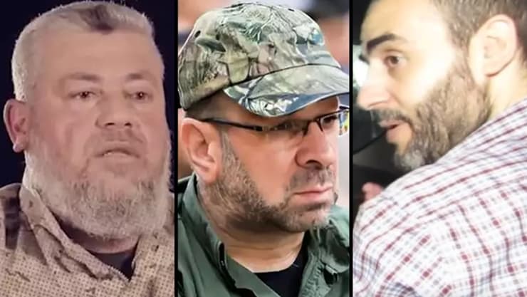 מימין: מוחמד סינוואר, מוחמד שבאנה, עז אל-דין חדאד