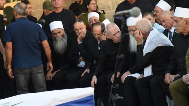 שר הביטחון יואב גלנט בהלוויה של אל"ם אסחאן דקסה ז"ל