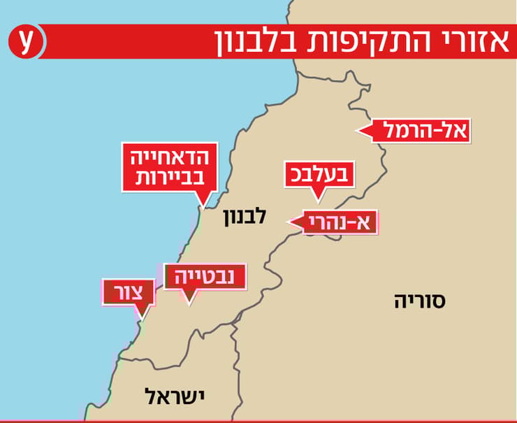 אזורי התקיפה בלבנון אזורי התקיפה בלבנון