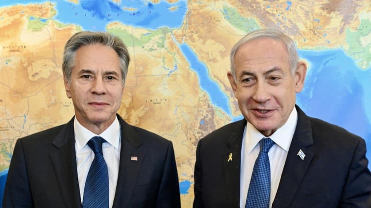 אנתוני בלינקן בפגישה עם נתניהו ביום ה-382 למלחמה