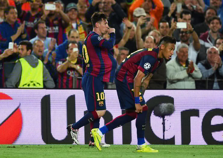 ברצלונה כבש שלוש פעמים ב-13 הדקות האחרונות. מסי וניימאר (צילום: Shaun Botterill/Getty Images) מסי וניימאר