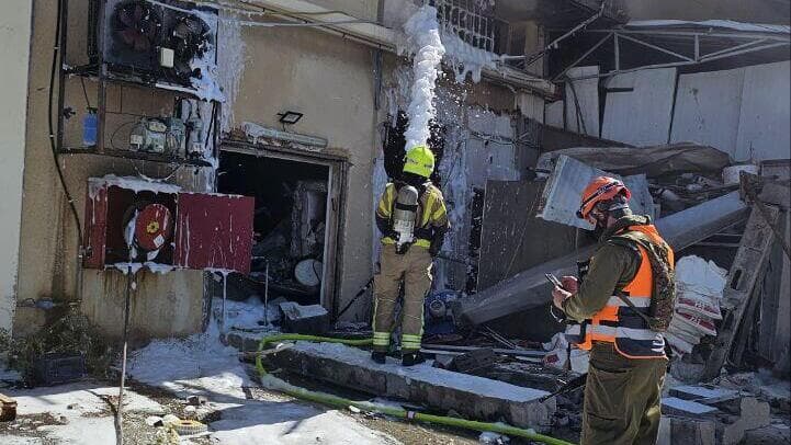 זירת הנפילה באזור התעשייה בעכו