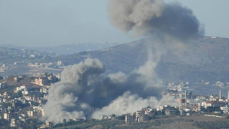 תיעוד לבנוני מתקיפה באל-חיאם