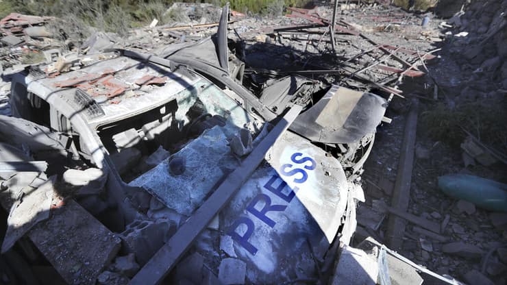 זירת התקיפה בדרום לבנון (צילום: AP Photo/Mohammed Zaatari) זירת התקיפה בדרום לבנון