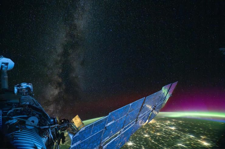 הזוהר הצפוני כפי שתועד מתחנת החלל