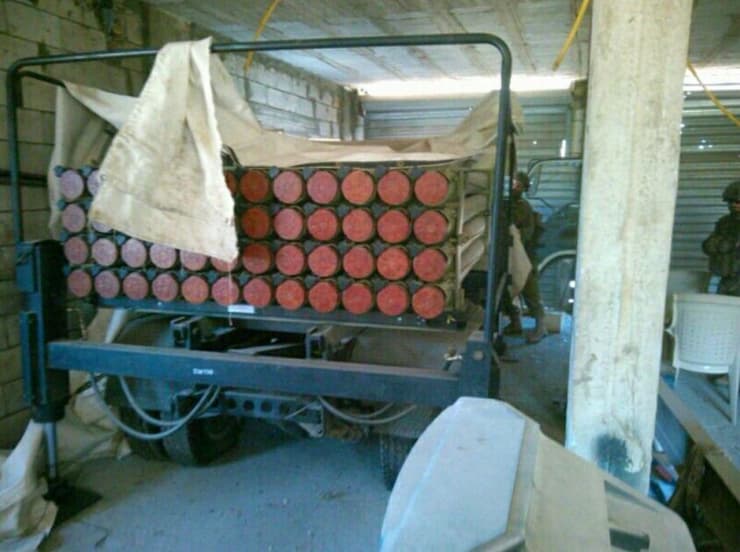 צילום: דובר צה"ל משאיות המשגרים שאותרו על ידי אוגדה 91